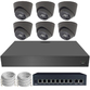 4MP AI VIDEO METADATA 6 CAMERA IP CCTV KIT EXTERNAL POE