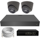 IP Analytic 4MP 2.8mm Fixed Ball Dome 2 or 3 Camera External PoE System